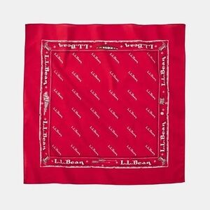 Vintage L.L. Bean Bandana Bandannas Red Cotton Made in USA